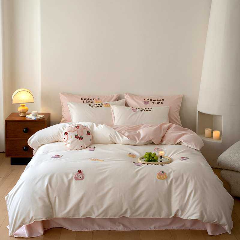 A类母婴高档100S纯棉四件套长绒棉贡缎儿童被套全棉宿舍床上3件套