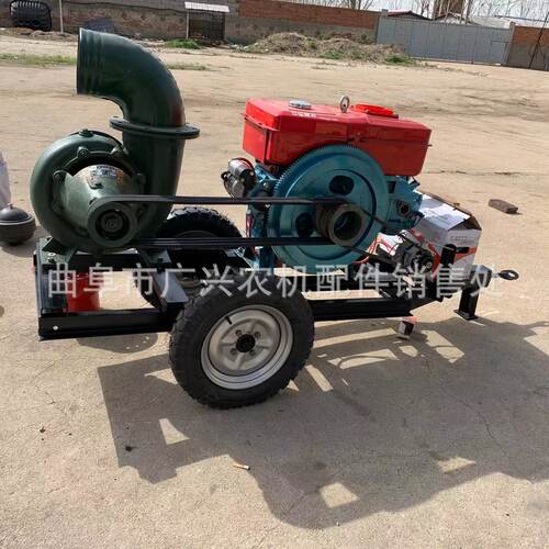 柴油机带抽粪泵移动拖车6寸水泵
