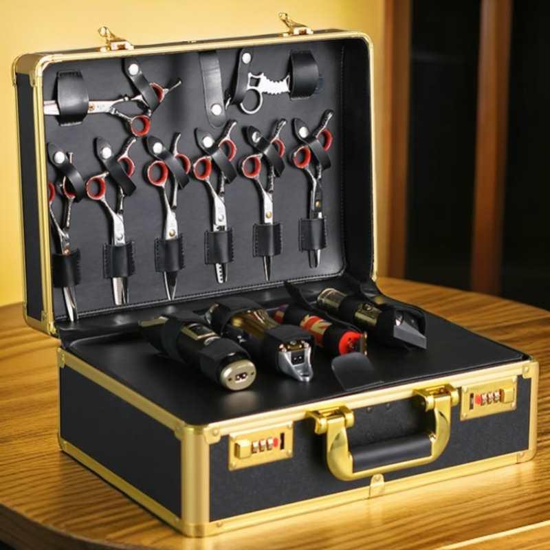 美发工具箱发型师剪发工具箱理发店工具收纳多功能密码手提箱