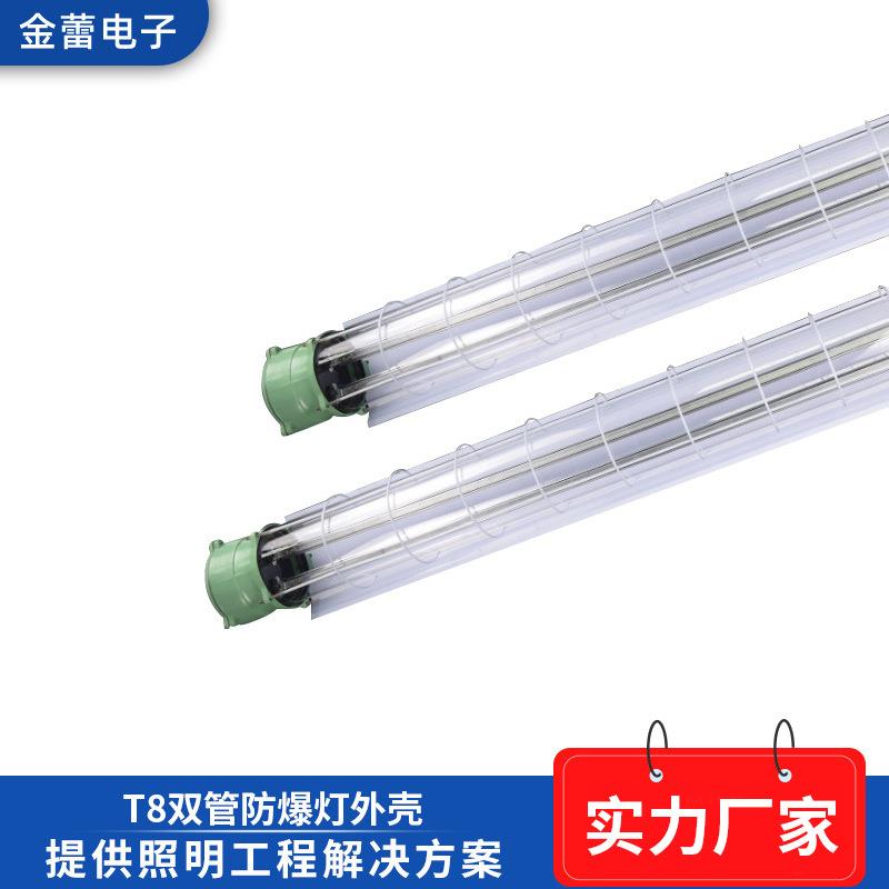 T8双管防爆灯外壳 LED防爆防尘吊杆吸顶壁式多种安装灯管外壳