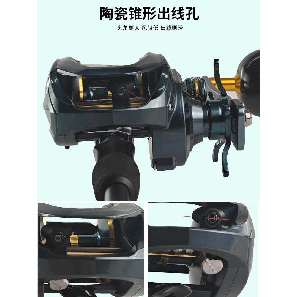 新款水滴轮维杜卡碳素体超轻宽体大钓力鱼轮慢摇铁板轮海钓钓底轮