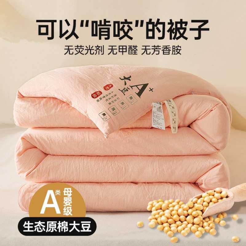 A类原棉大豆纤维被子纯棉冬被全棉被心加厚单人宿舍春秋夏凉被褥
