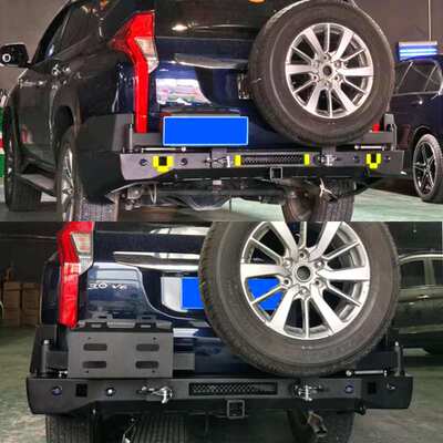 适用2015-2019 PAJERO sport劲畅后杠  BAR带备胎架油桶架带灯