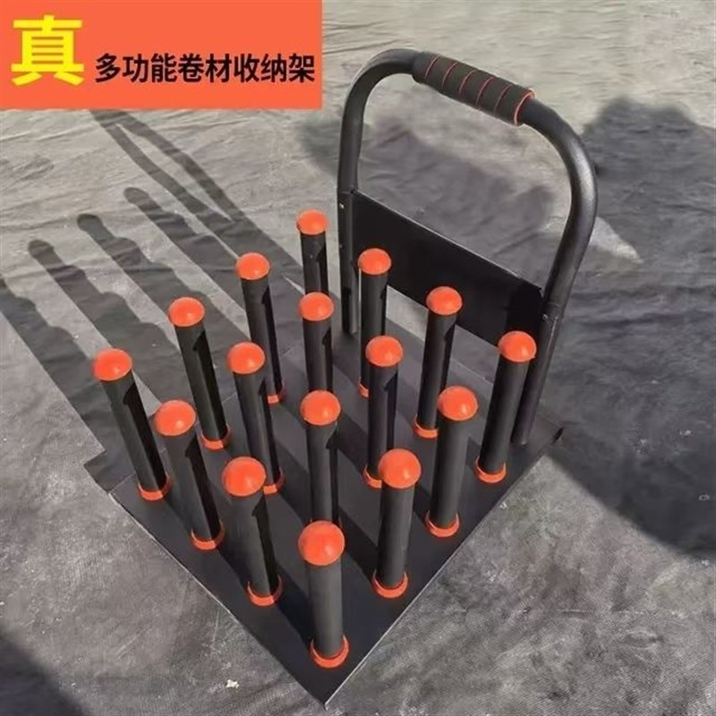 软膜广告材料存放车写真耗材收纳架可移动卷材放T料架喷绘布存放