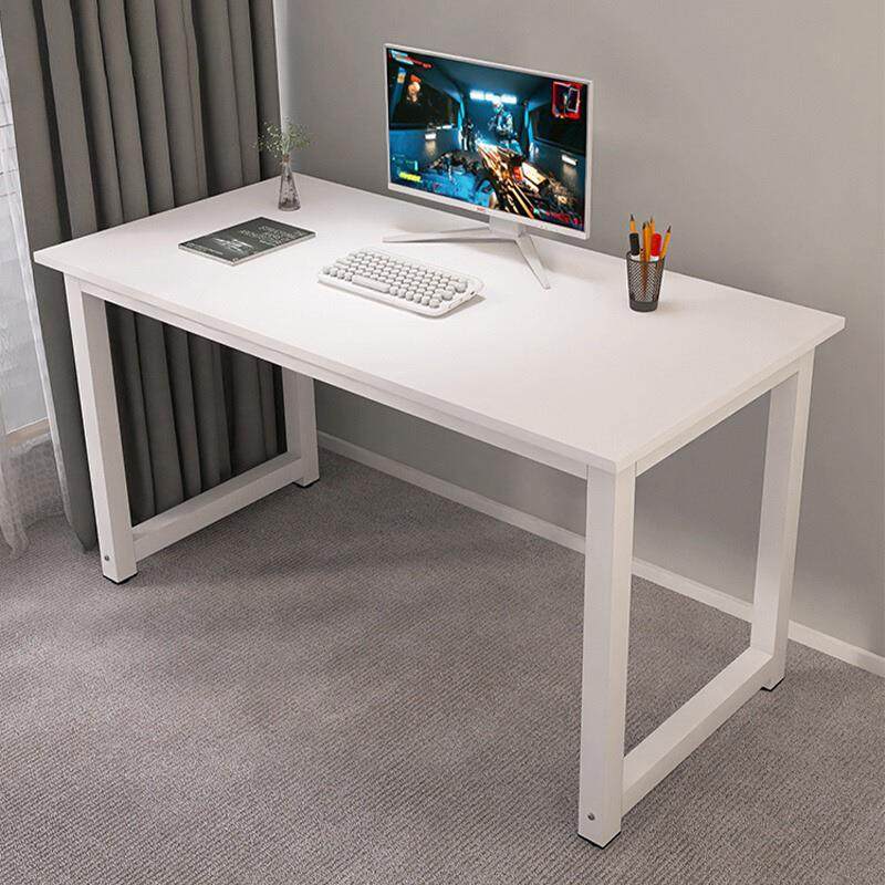 白色电脑桌书桌家用主播直播办公桌长方形长条桌子工作台桌面加厚