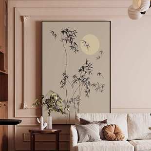 宋代美学挂画客厅沙发背后装饰画法式中国风复古中古风餐厅高端