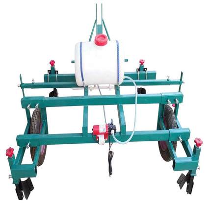 四轮拖拉机带地膜覆盖机玉米播种铺膜机喷药施肥地膜机