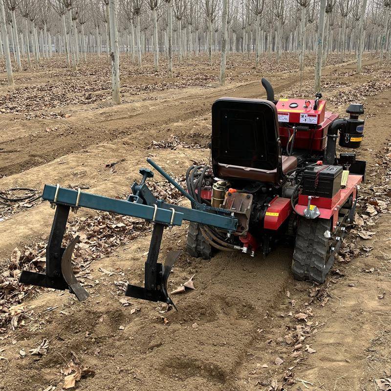 果园大棚旋耕管理机农用履带式犁地拖拉机多功能旋耕起垄一体机