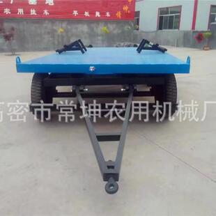 6吨平板拖车气泵安装牵引拖挂车700-16充气胎平板拖车全挂式拖车