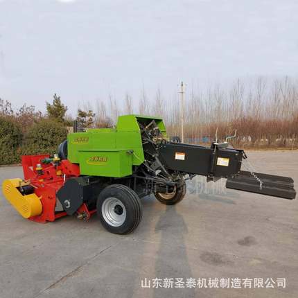 小麦水稻秸秆打包机拖拉机牵引高效打捆机河南捡拾方捆机现货