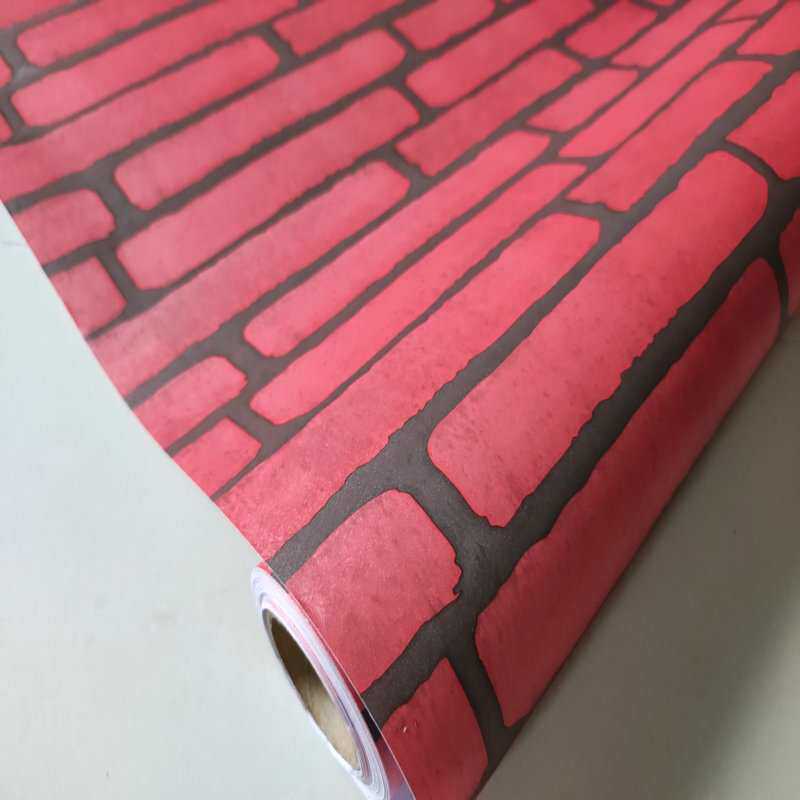 复古自粘墙贴仿古防潮房间壁纸立体墙壁防油pvc墙纸防水 简约