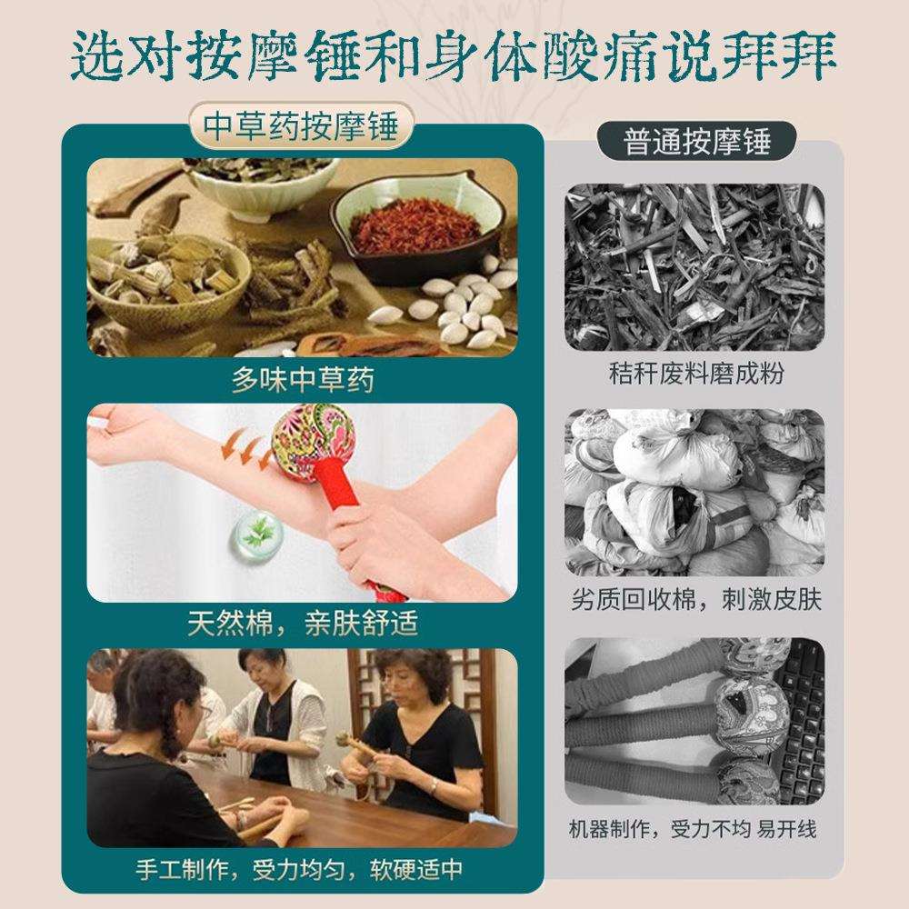 父母按摩捶便携送实用神器艾草按摩锤放松敲打疏通艾锤肩颈小礼HB