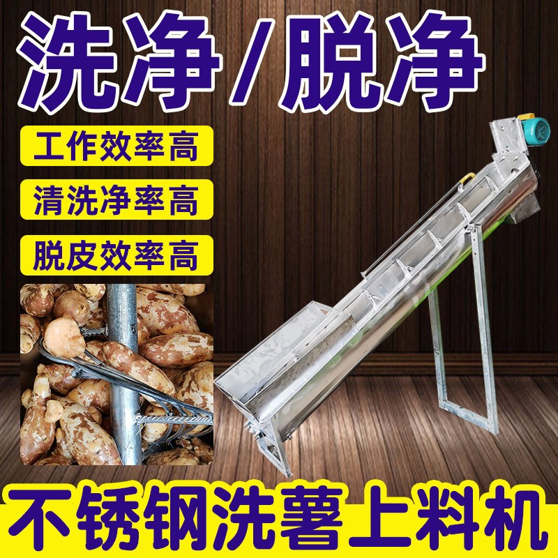 洗薯上料机不锈i钢洗薯机土豆清洗去泥机瓜果加工设备淀粉分离机