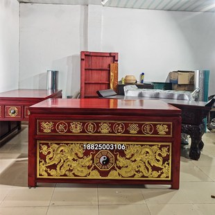 寺庙祠堂道观实木供桌元宝桌贡台佛台香J案翘头供台四方桌八仙桌