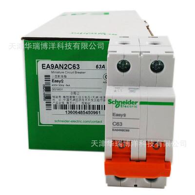 EA9小型断路器EA9AN 2P C63A微断EA9AN2C63漏保