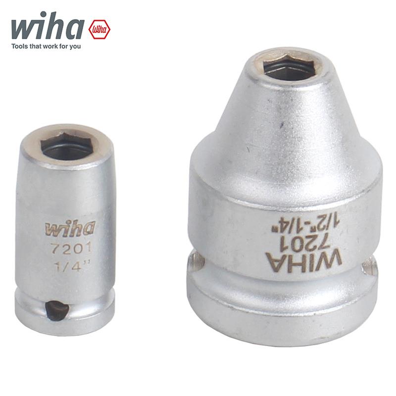 德国wiha威汉批头套筒接头旋具大小转接头方孔1/2转1/4转1/4六角
