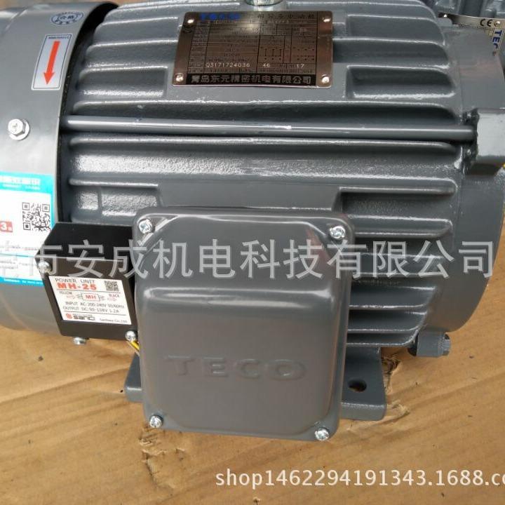 东元刹车电机马达厂家直销TEGH112M-4 5HP 3.7KW 4P AEEFF3 卧式