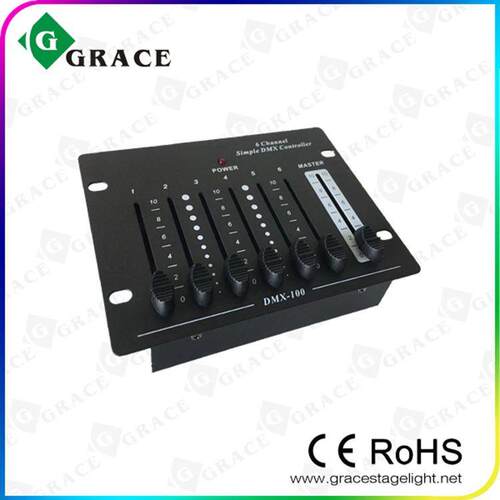 热销迷你6通道DMX512舞台灯光简易小控台便携LED投光灯控制器