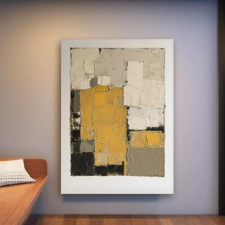 手绘油画工业风抽象肌理色块立体简约艺术风沙发过道装饰画挂画