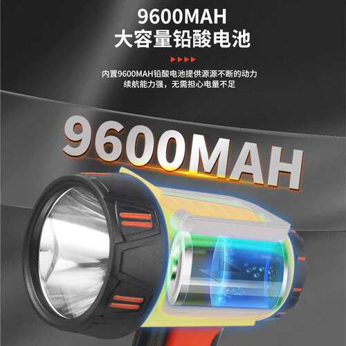 led手持式手电筒多功能usb充电手提灯户外应急照明巡逻搜索探照灯