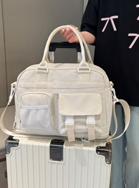 短途手提旅行包女单肩小型出差行行李袋收纳包手提运动健身包