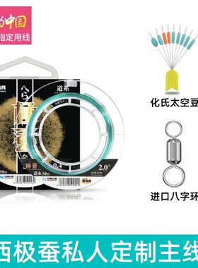 中西极蚕手工精绑成品主线台钓黑坑鲫鱼鲤鱼野钓高端主线线组定制