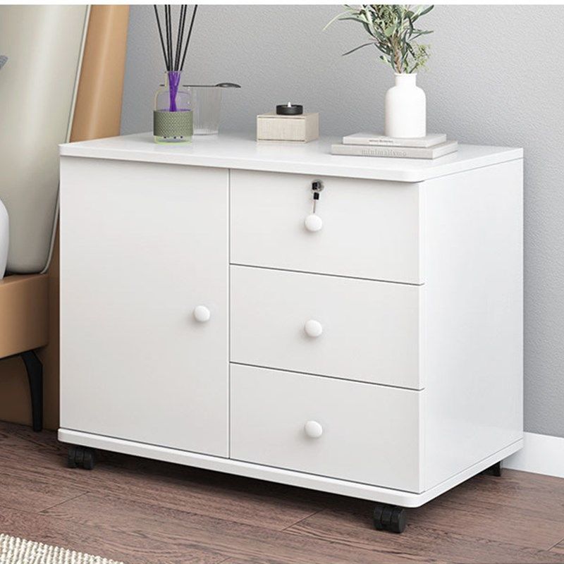 床头柜简约现代家用卧室床边柜多功能储物柜带锁收纳柜抽屉斗柜