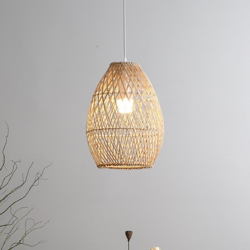 手编藤艺吊灯侘寂风日式茶室餐厅吧台前台民宿楼梯卧室床头灯具,家装灯饰光源,餐厅吊灯,淘宝优惠券,粉丝福利购,淘宝优惠卷