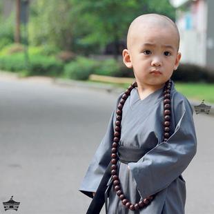 2025小和尚衣服儿童僧袍套装夏B小和尚表演服装周岁二三岁宝宝摄