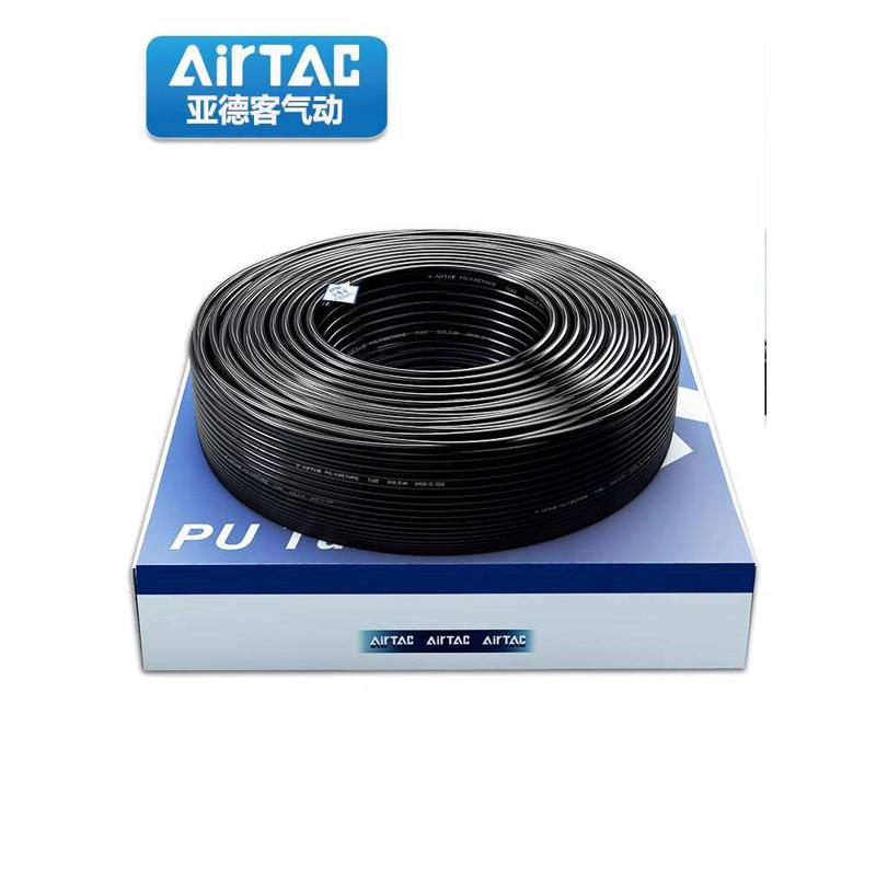 亚德客气动空压机PU聚酯软气管透明蓝黑色UBS98A12X10X8X5.5X6X4M
