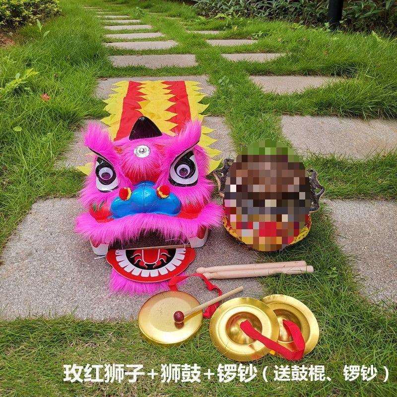 舞狮子道具狮子头8寸儿童子6寸小孩狮头套装表演道具狮醒狮玩具热