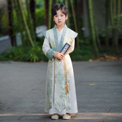 汉服男童新款夏季武侠风帅气男孩古装明制儿童唐装古风国学演出服