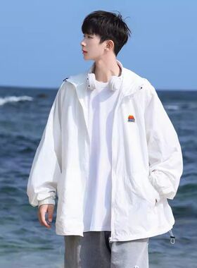 防晒衣男士外套夏季2024新款青少年防晒服夏天轻薄款男生休闲夹克