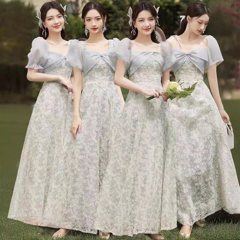 伴娘服女2024新款夏季仙气长款感姐妹团成人礼礼服裙平时可穿