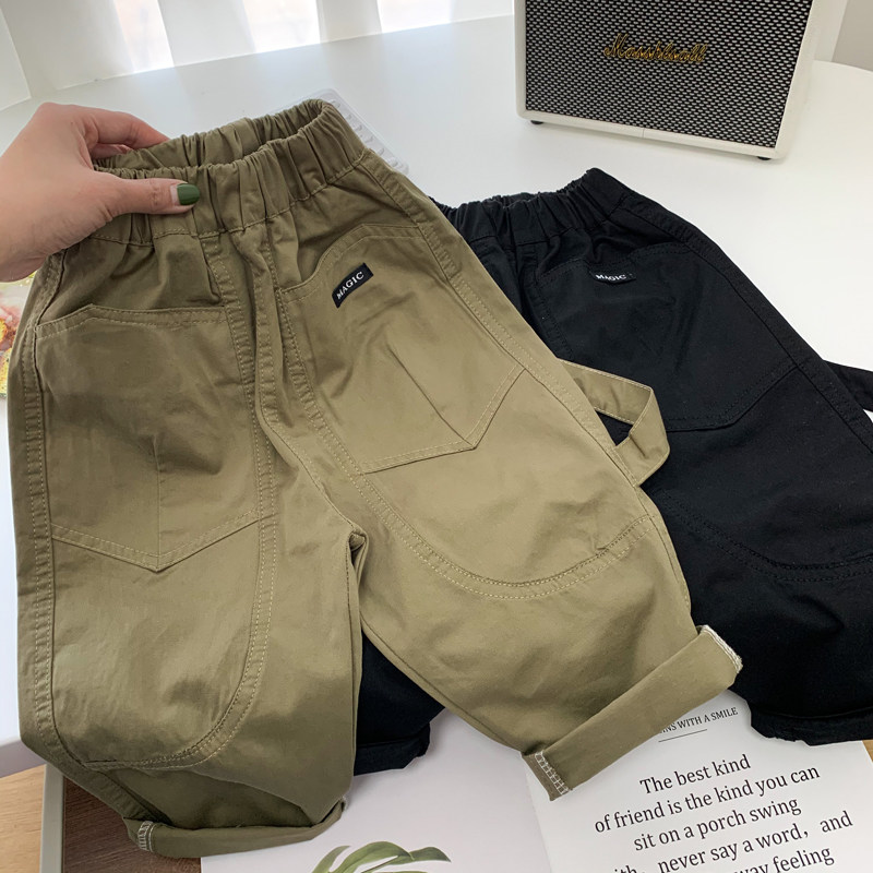 男童休闲裤春装新款2023儿童帅气工装裤小童宽松春秋棉布哈伦裤潮,童装/婴儿装/亲子装,裤子,淘宝优惠券,粉丝福利购,淘宝优惠卷