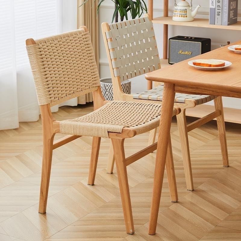 实木绳编吧椅家用复古餐椅酒吧餐厅高脚凳侘寂风岛台椅前台接待凳,住宅家具,家用高脚椅,淘宝优惠券,粉丝福利购,淘宝优惠卷