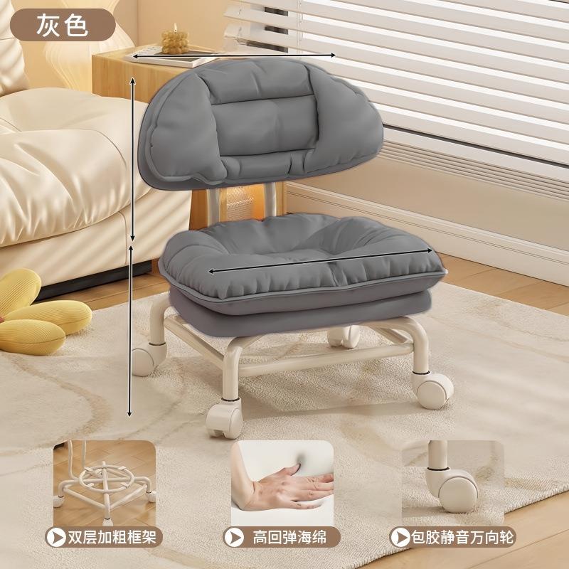 轮小凳子滑轮凳子靠背矮凳可移动凳茶几儿童学步椅子外贸工厂