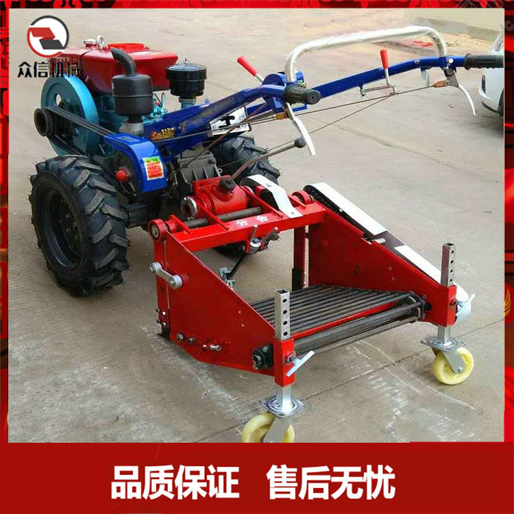 手扶拖拉机带收地蛋机器手扶土豆收获机马铃薯大蒜收获机多型号