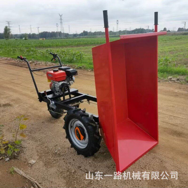 170F汽油动力手推车载重力400kg工具运输车建筑工地搬砖手推车