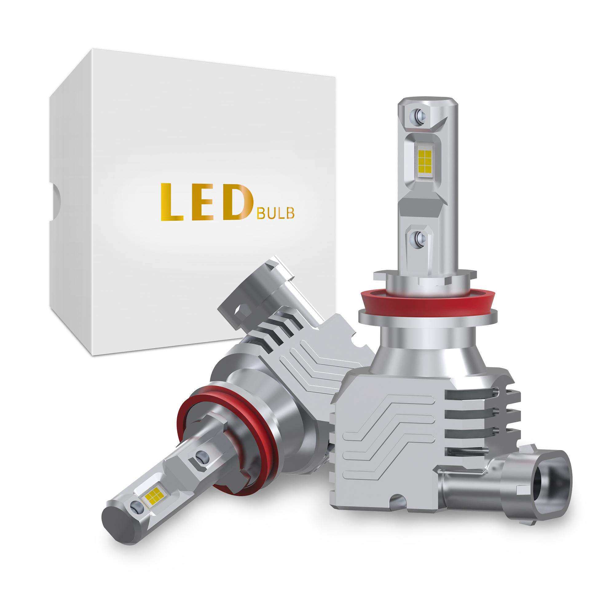 LED大灯 前大灯lLED车灯一体带风扇 LED汽车灯 雾灯H8 H11 H16