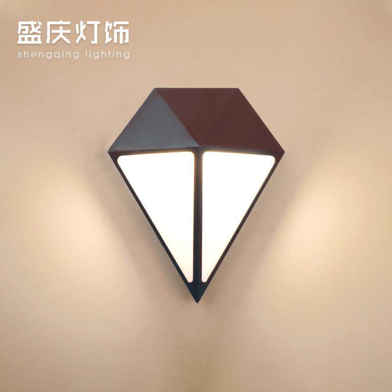 户外防水led钻石壁灯家用客厅庭院室外灯简约超亮花园露台阳台灯