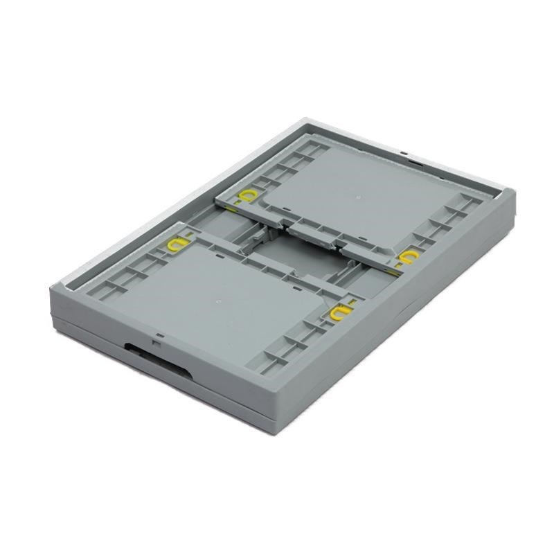 灰色折叠物流箱600-280可加芯片箱自动化车S间塑料折叠周转箱