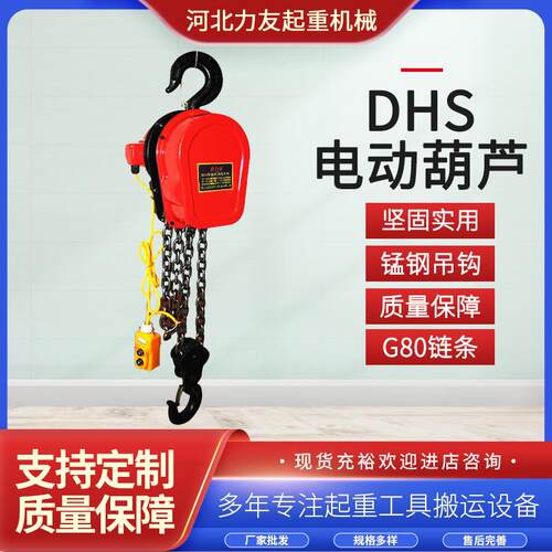 DHS环链电动葫芦1吨2吨3吨5吨环链式小型吊钩电动葫芦提升机厂家