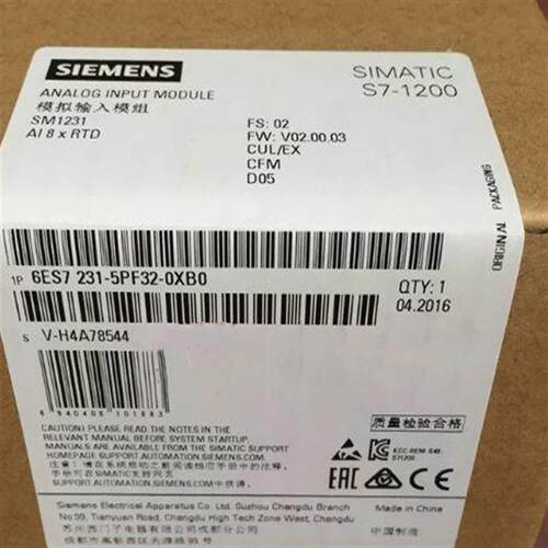 6ES7223-1BH32-0XB0 SIMATICS7-1200模拟输入SM1231RTD温度传感