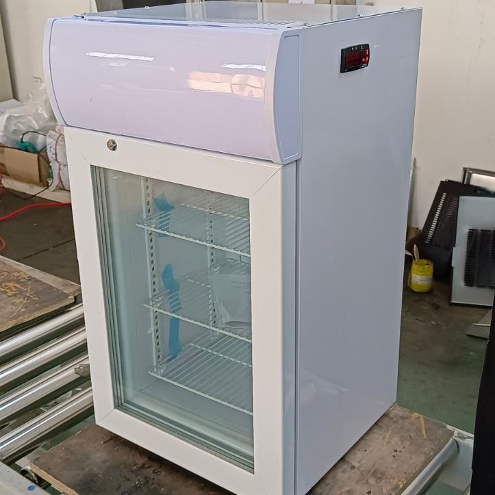 50L 小型商用冰激凌立式冷冻柜冰箱桌面展示型冰柜节能冷藏柜冷柜