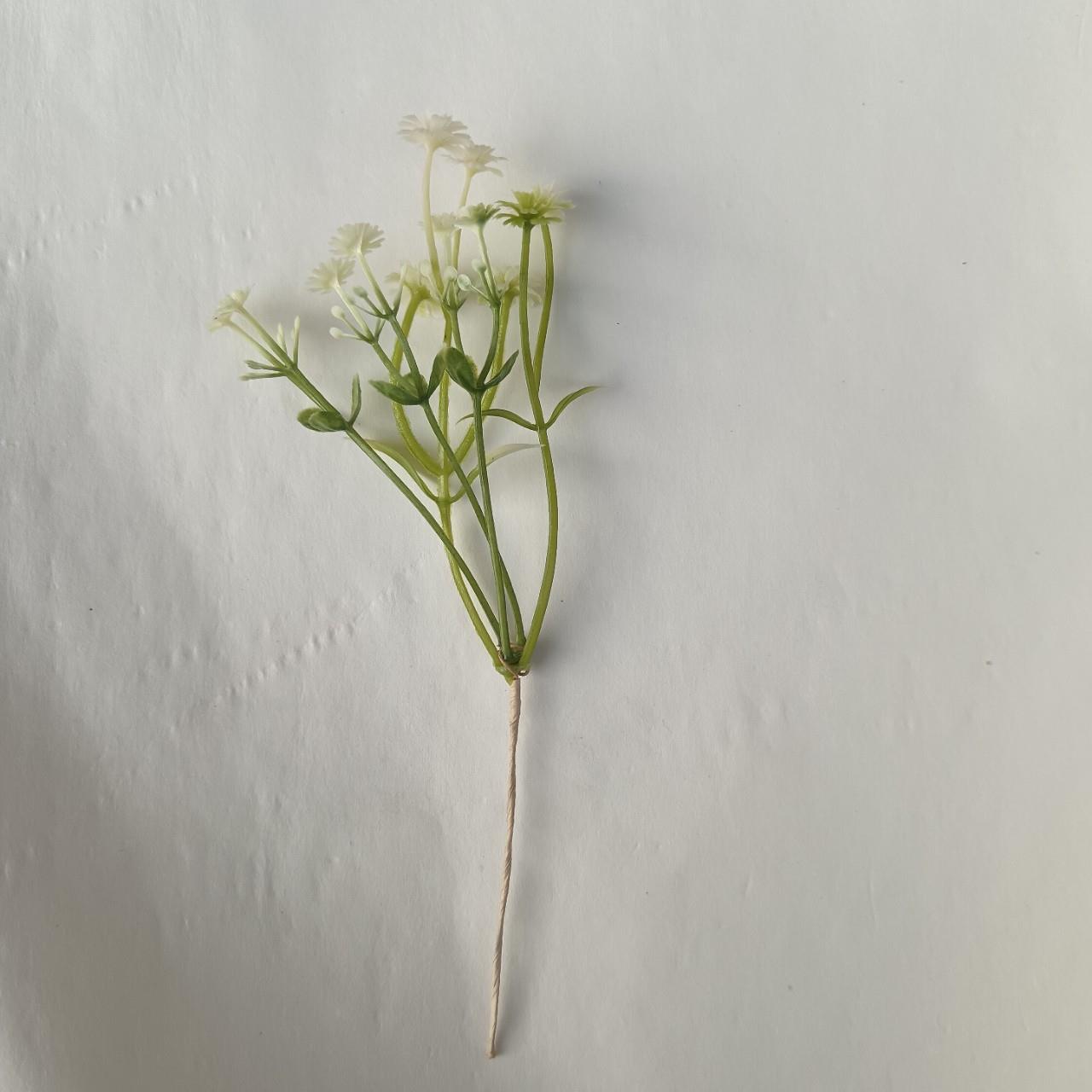 人造花塑料水草配件仿真花玫瑰花绿色秋色花丁花碗花托花杆配件