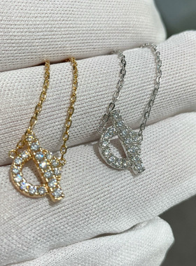 高版本小Q项链女高级感小众设计奢华轻奢字母锁骨链