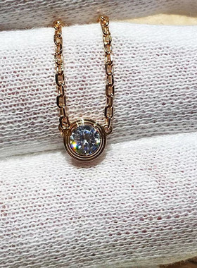 轻奢泡泡飞碟单钻项链