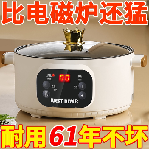 德国电煮锅家用智能电热火锅多功能电炒锅蒸煮一体学生宿舍小电锅