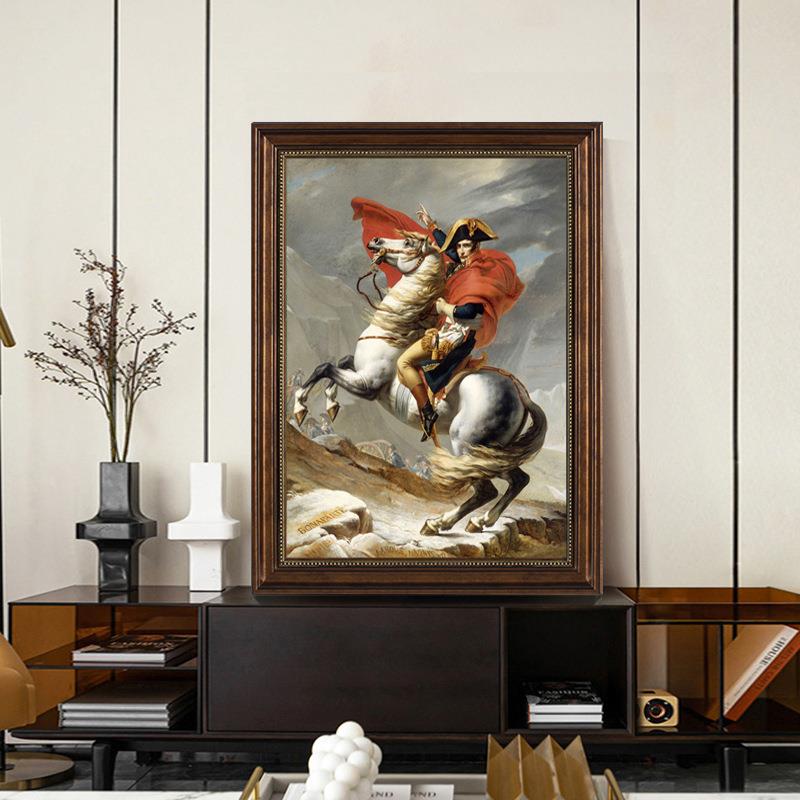 拿破仑油画美式世界名画玄关走廊过道装饰画欧式人物挂画复古壁画